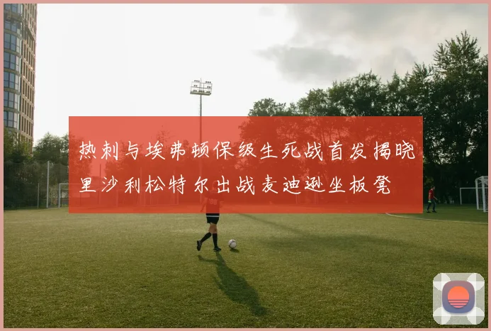 热刺与埃弗顿保级生死战首发揭晓里沙利松特尔出战麦迪逊坐板凳